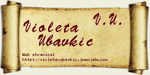Violeta Ubavkić vizit kartica